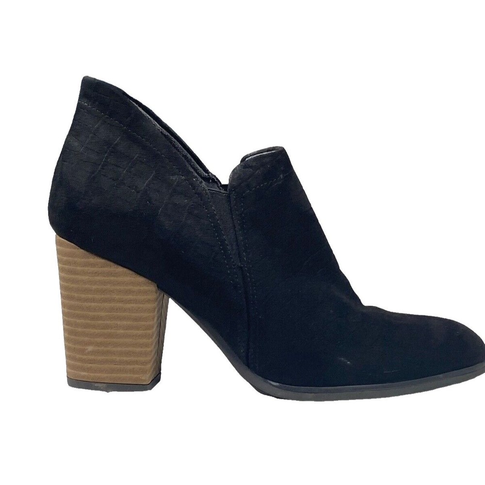Dr Scholl's   Be Enherized” Back Heels Suede Booties Size 8.5